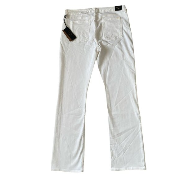Jen7 by 7 for all mankind women's white long slim bootcut denim jeans size 14 - Picture 2 of 13